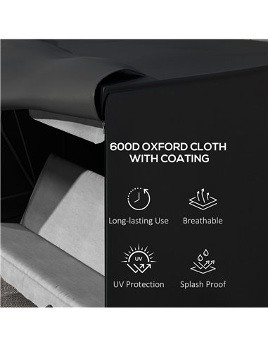 Outsunny 205 x 124cm Three-Seater Swing Chair Protective Cover Black