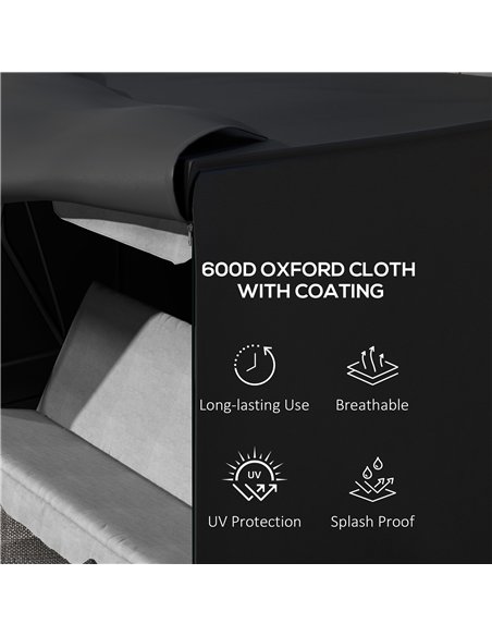 Outsunny 205 x 124cm Three-Seater Swing Chair Protective Cover Black - pic 196705 | FastDaddyshop