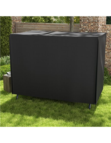 Outsunny 205 x 124cm Three-Seater Swing Chair Protective Cover Black - pic 196709 | FastDaddyshop