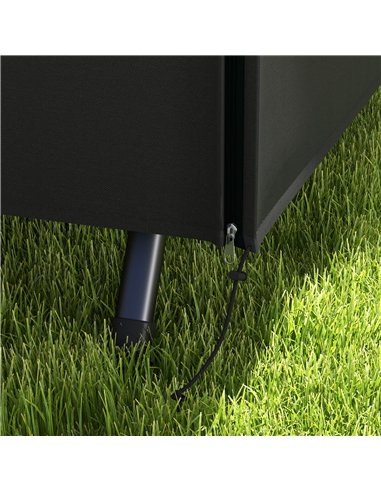Outsunny 205 x 124cm Three-Seater Swing Chair Protective Cover Black