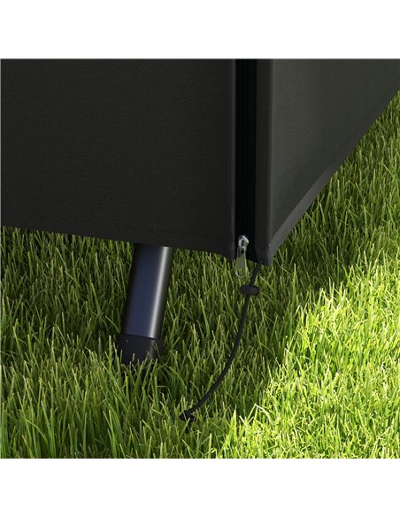 Outsunny 205 x 124cm Three-Seater Swing Chair Protective Cover Black - pic 196710 | FastDaddyshop