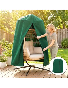 Outsunny 190 x Φ128cm Hanging Egg Chair Furniture Cover - Green 2