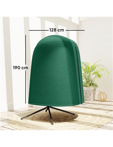 Outsunny 190 x Φ128cm Hanging Egg Chair Furniture Cover - Green
