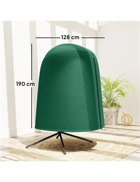 Outsunny 190 x Φ128cm Hanging Egg Chair Furniture Cover - Green - pic 196722 | FastDaddyshop