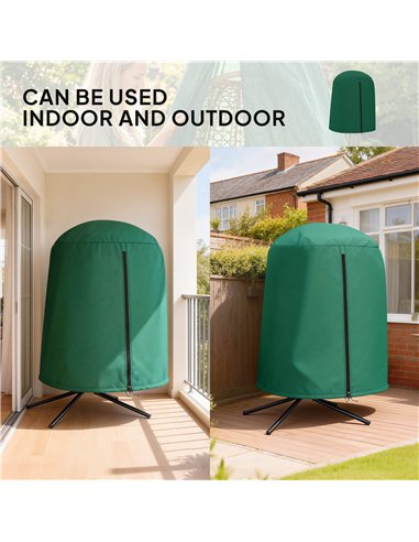 Outsunny 190 x Φ128cm Hanging Egg Chair Furniture Cover - Green