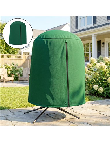 Outsunny 190 x Φ128cm Hanging Egg Chair Furniture Cover - Green