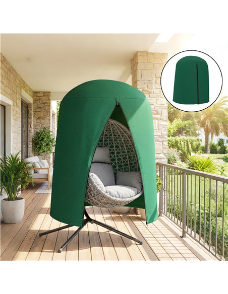 Outsunny 190 x Φ128cm Hanging Egg Chair Furniture Cover - Green - pic 196728 | FastDaddyshop