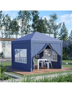 Outsunny 3x3M Pop Up Water Resistant Gazebo with Carry Bag, Blue 2