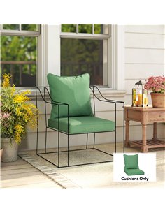 Outsunny Seat and Back Padded Cushion Set, CUSHION ONLY - Green 2