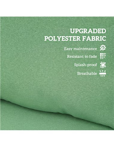 Outsunny Seat and Back Padded Cushion Set, CUSHION ONLY - Green
