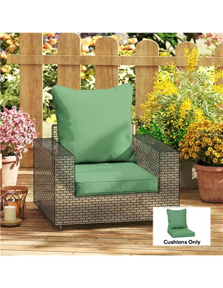 Outsunny Seat and Back Padded Cushion Set, CUSHION ONLY - Green - pic 196736 | FastDaddyshop