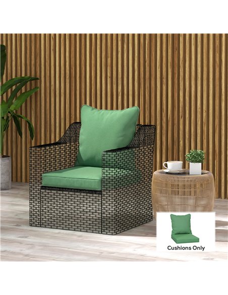 Outsunny Seat and Back Padded Cushion Set, CUSHION ONLY - Green - pic 196737 | FastDaddyshop