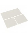 Outsunny Outdoor Seat Cushion Pads for Rattan Furniture, 3 PCs Garden Furniture Cushions, Cream White
