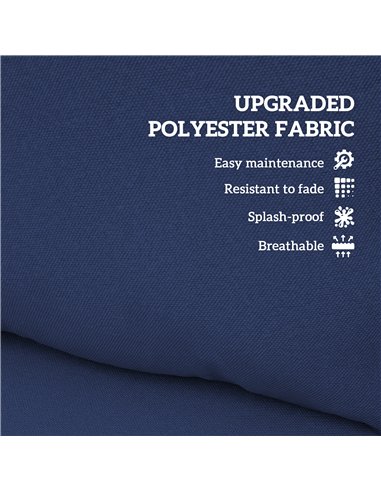 Outsunny Seat and Back Padded Cushion Set, CUSHION ONLY - Dark Blue
