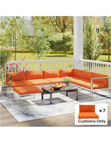 Outsunny 14-piece Dining Set Cushions - Orange