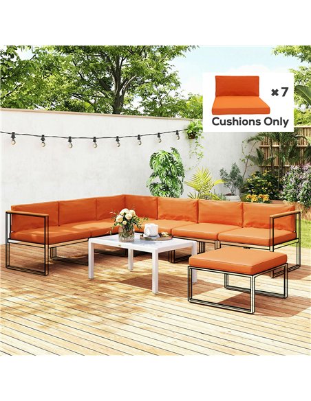 Outsunny 14-piece Dining Set Cushions - Orange - pic 196781 | FastDaddyshop