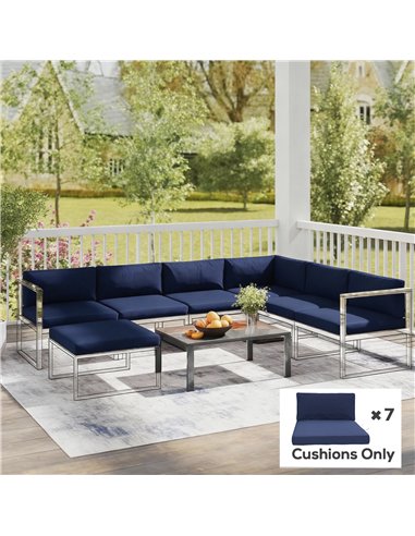 Outsunny 14-piece Dining Set Cushions - Dark Blue
