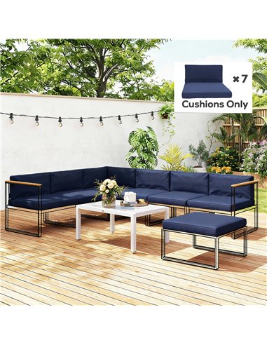 Outsunny 14-piece Dining Set Cushions - Dark Blue