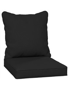 Outsunny Seat and Back Padded Cushion Set, CUSHION ONLY - Black