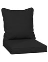Outsunny Seat and Back Padded Cushion Set, CUSHION ONLY - Black
