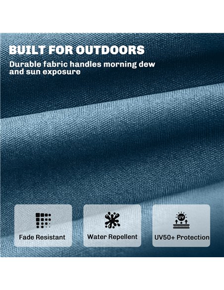 Outsunny Sun Lounger Cushion, Memory Foam Patio Chair Cushion with Ties, Outdoor Seat Pad Fits 190 x 60 cm Lounger, Blue - pic 196815 | FastDaddyshop