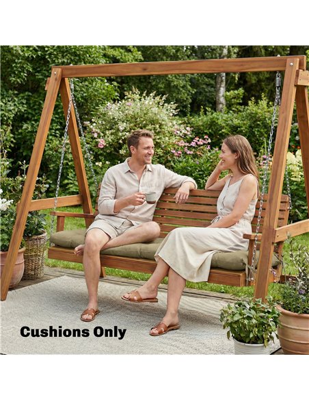 Outsunny Sun Lounger Cushion, Memory Foam Patio Chair Cushion with Ties, Outdoor Seat Pad Fits 190 x 60 cm Lounger, Sand - pic 196827 | FastDaddyshop