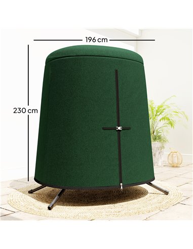 Outsunny 196 x 230 cm Hanging Egg Chair Protective Cover - Green