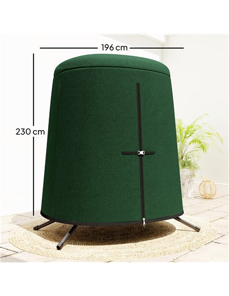 Outsunny 196 x 230 cm Hanging Egg Chair Protective Cover - Green - pic 196839 | FastDaddyshop