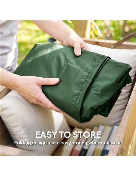 Outsunny 196 x 230 cm Hanging Egg Chair Protective Cover - Green - pic 196842 | FastDaddyshop