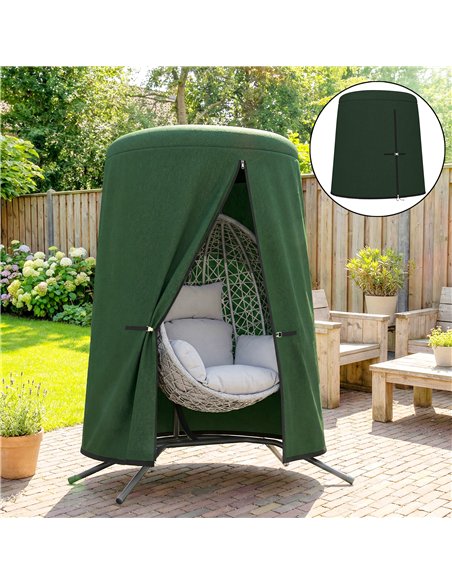 Outsunny 196 x 230 cm Hanging Egg Chair Protective Cover - Green - pic 196845 | FastDaddyshop