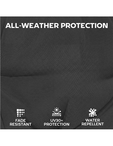 Outsunny Patio Chair Cushions Set of 4, Waterproof Non-Slip Lounge Chair Cushions, 112x53cm, Black