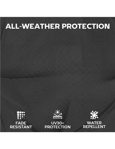 Outsunny Patio Chair Cushions Set of 4, Waterproof Non-Slip Lounge Chair Cushions, 112x53cm, Black - pic 196850 | FastDaddyshop