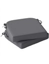 Outsunny Outdoor Chair Seat Cushions Set of 2, Garden Chair Cushions with 7cm Thick Foam & Ties, Dark Grey