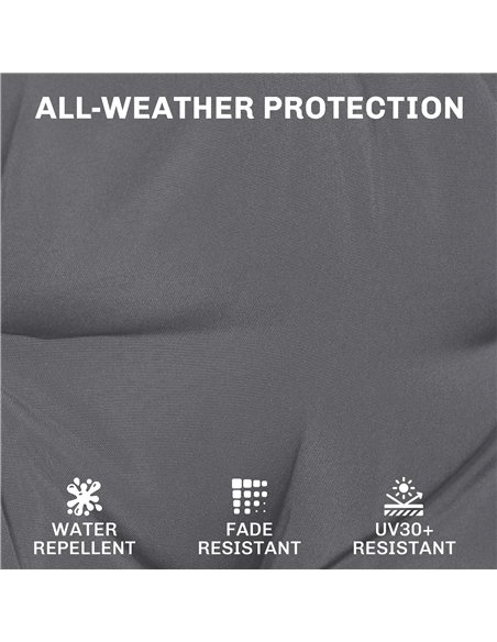 Outsunny Outdoor Chair Seat Cushions Set of 2, Garden Chair Cushions with 7cm Thick Foam & Ties, Dark Grey - pic 196868 | FastDaddyshop