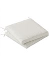 Outsunny Outdoor Seat Cushions Set of 2 with Ties, Waterproof Garden Seat Pads, Cream White