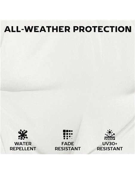 Outsunny Outdoor Seat Cushions Set of 2 with Ties, Waterproof Garden Seat Pads, Cream White - pic 196877 | FastDaddyshop