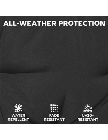 Outsunny Outdoor Seat Cushions Set of 2 with Ties, Waterproof Garden Seat Pads, Black