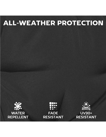 Outsunny Outdoor Seat Cushions Set of 2 with Ties, Waterproof Garden Seat Pads, Black - pic 196886 | FastDaddyshop