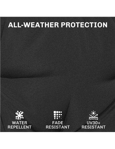 Outsunny Outdoor Chair Seat Cushions Set of 2, Garden Chair Cushions with 7cm Thick Foam & Ties, Black