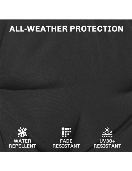 Outsunny Outdoor Chair Seat Cushions Set of 2, Garden Chair Cushions with 7cm Thick Foam & Ties, Black - pic 196895 | FastDaddyshop