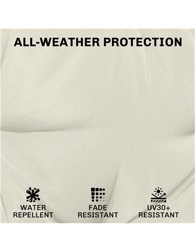 Outsunny Outdoor Chair Seat Cushions Set of 2, Garden Chair Cushions with 7cm Thick Foam & Ties, Cream White