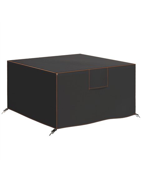 Outsunny Garden Furniture Cover, Waterproof Patio Furniture Cover with Air Vent, 420D Oxford Fabric, 125 x 125 x 74 cm, Black - pic 196918 | FastDaddyshop