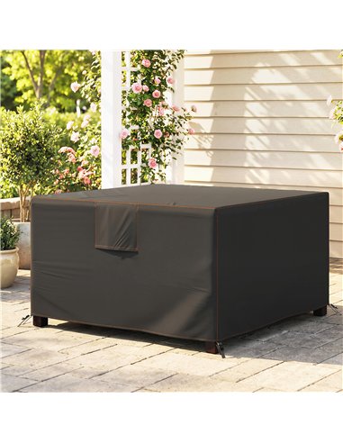 Outsunny Garden Furniture Cover, Waterproof Patio Furniture Cover with Air Vent, 420D Oxford Fabric, 125 x 125 x 74 cm, Black