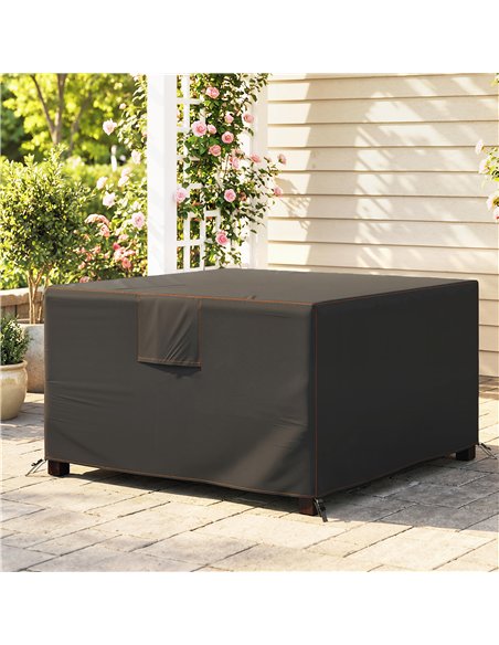 Outsunny Garden Furniture Cover, Waterproof Patio Furniture Cover with Air Vent, 420D Oxford Fabric, 125 x 125 x 74 cm, Black - pic 196919 | FastDaddyshop