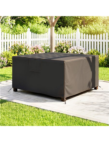 Outsunny Garden Furniture Cover, Waterproof Patio Furniture Cover with Air Vent, 420D Oxford Fabric, 125 x 125 x 74 cm, Black - pic 196924 | FastDaddyshop
