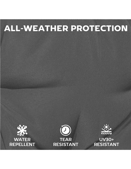 Outsunny Sun Lounger Cushions Only, Garden Lounge Chair Cushions Set of 2, Sunbed Replacement Pads with 4 Ties, Dark Grey - pic 196931 | FastDaddyshop