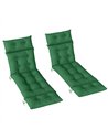 Outsunny Set of Two 190 x 56cm Sun Lounger Cushions - Green