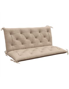 Outsunny Garden Bench Cushion, 2 Seater Swing Chair Cushion, Seat Pad with Ties for Indoor and Outdoor Use, 110 x 120 cm