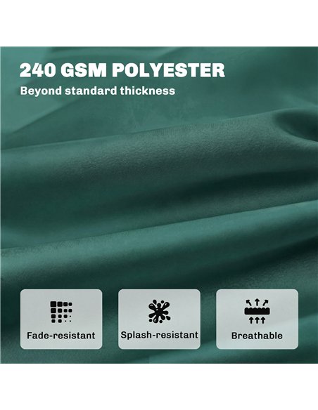 Outsunny 3 Seater Bench Cushion, Garden Chair Cushion with Back and Ties for Indoor and Outdoor Use, 98 x 150 cm, Green - pic 197038 | FastDaddyshop
