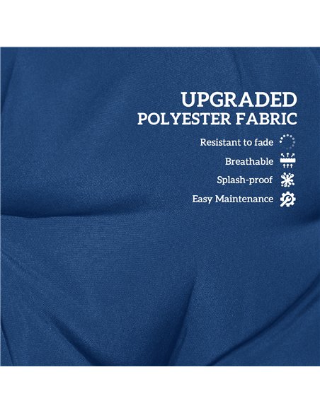 Outsunny Outdoor Seat Cushions Back Cushion with 2 Pillows, Water Repellent Seat Pads for 3-Seater Chair, Dark Blue - pic 197047 | FastDaddyshop